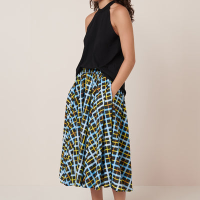 Motion Skirt - Neon Tartan