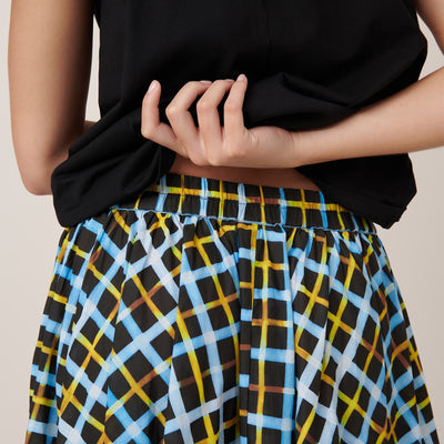 Motion Skirt - Neon Tartan