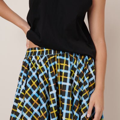 Motion Skirt - Neon Tartan