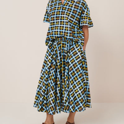 Motion Skirt - Neon Tartan
