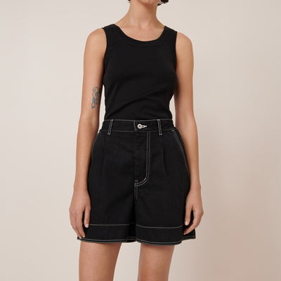 Outline Denim Shorts