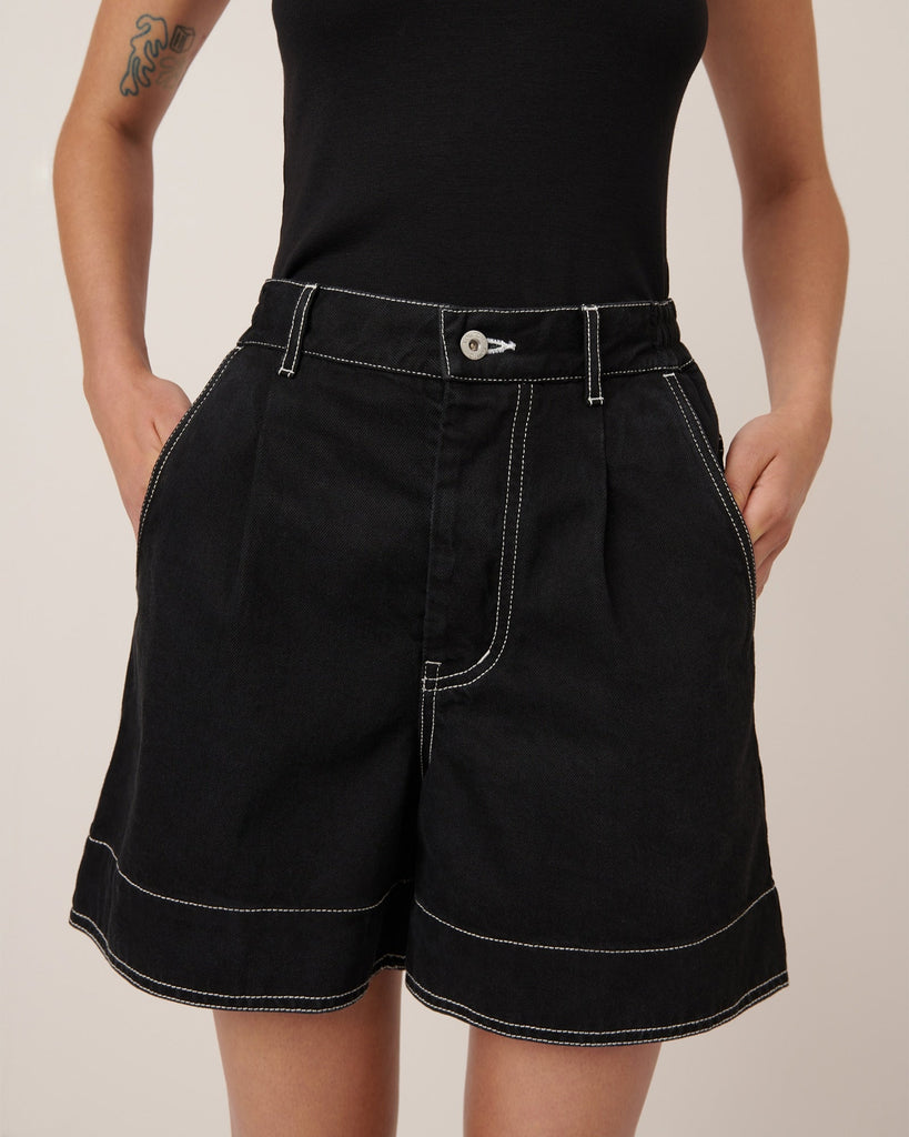 Outline Denim Shorts