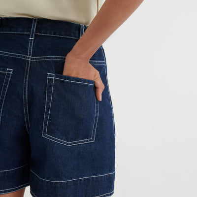 Outline Shorts - Indigo Denim