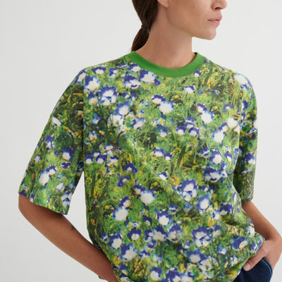 Oversized Boxy Tee - Bluebell