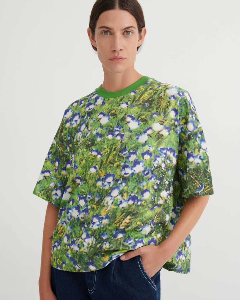Oversized Boxy Tee - Bluebell