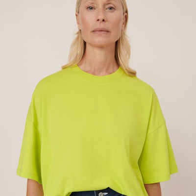 Oversized Boxy Tee - Fluro Yellow