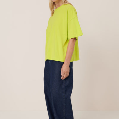 Oversized Boxy Tee - Fluro Yellow
