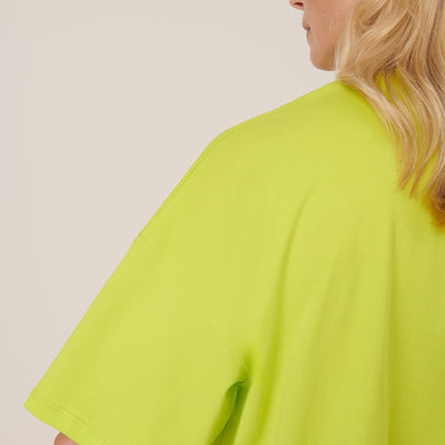 Oversized Boxy Tee - Fluro Yellow