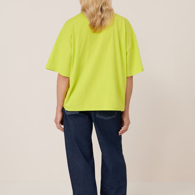 Oversized Boxy Tee - Fluro Yellow