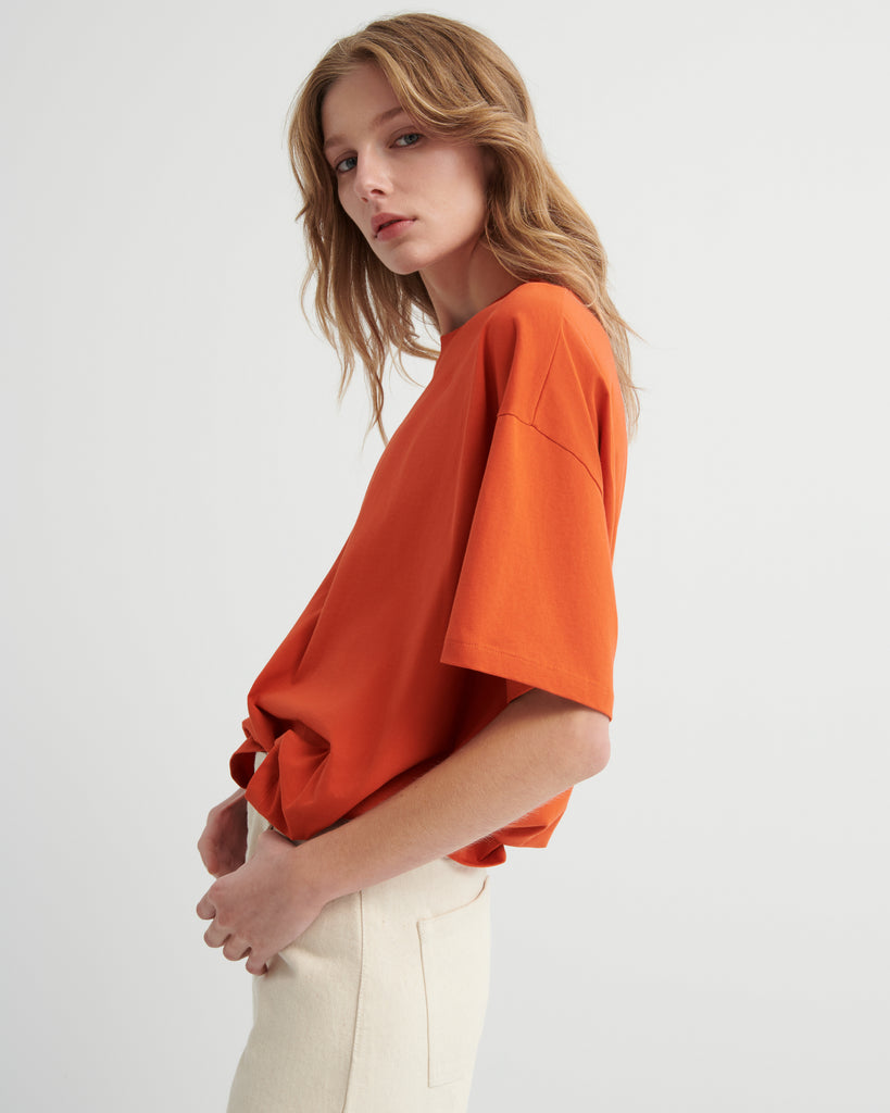 Oversized Boxy Tee - Nasturtium