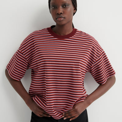 Oversized Boxy Tee - Stack Stripe
