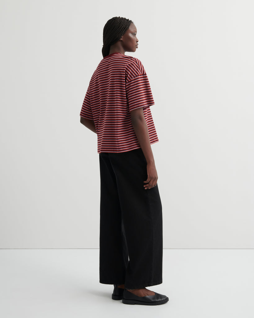 Oversized Boxy Tee - Stack Stripe