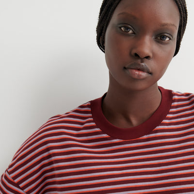 Oversized Boxy Tee - Stack Stripe