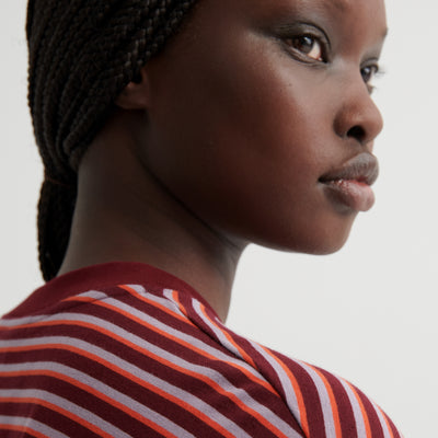 Oversized Boxy Tee - Stack Stripe