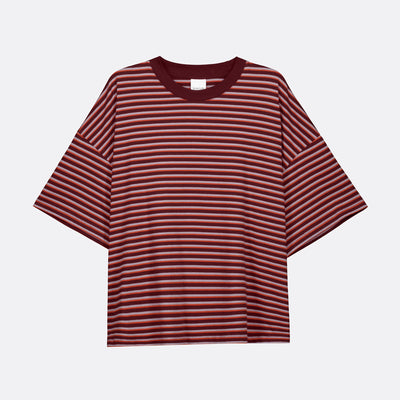 Oversized Boxy Tee - Stack Stripe