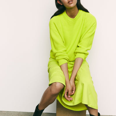 Racer Back Dress - Fluro Yellow