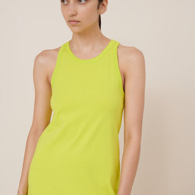 Racer Back Dress - Fluro Yellow