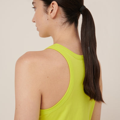 Racer Back Dress - Fluro Yellow