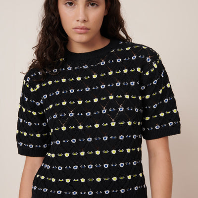 Rhode Top - Daisy Jacquard