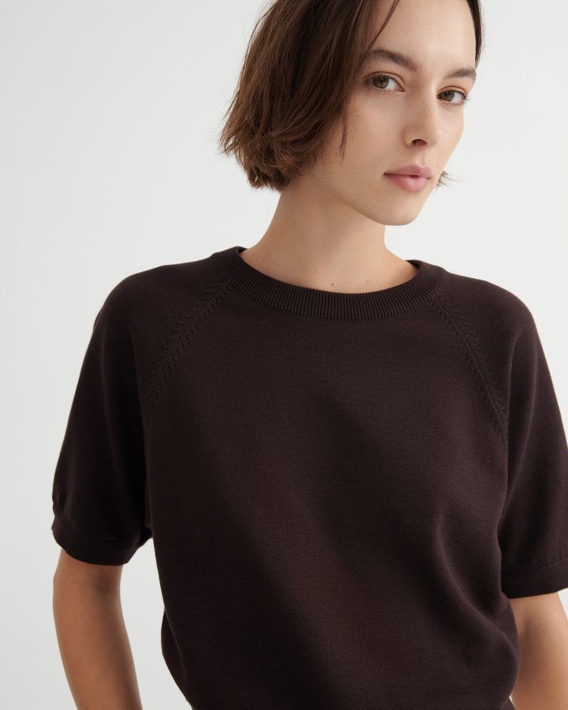 Shoreline Knit Tee - Sable