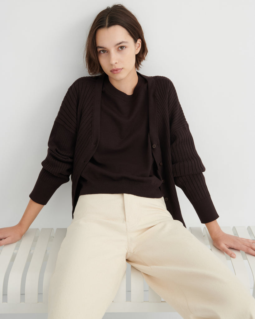 Shoreline Knit Tee - Sable