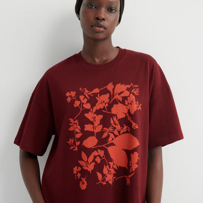 Stencil Tee - Maroon