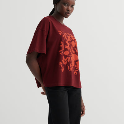 Stencil Tee - Maroon