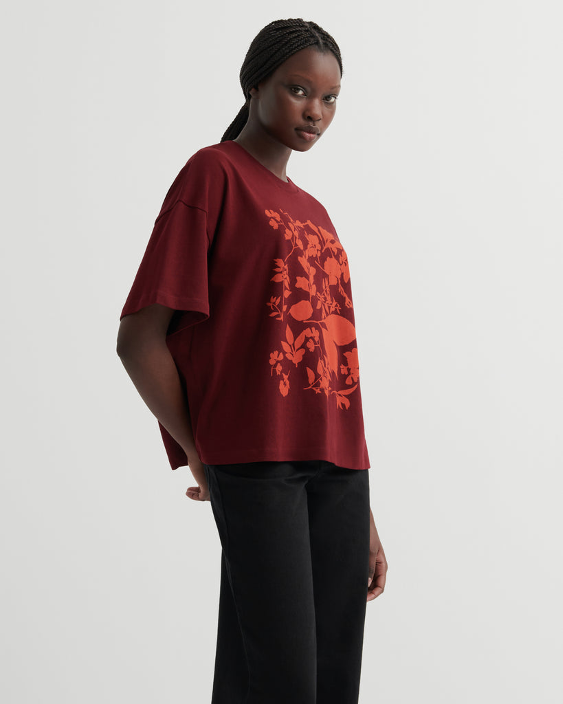 Stencil Tee - Maroon