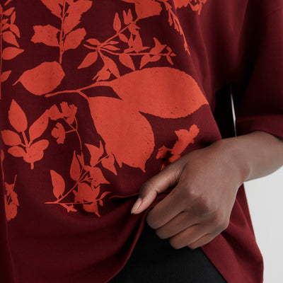 Stencil Tee - Maroon