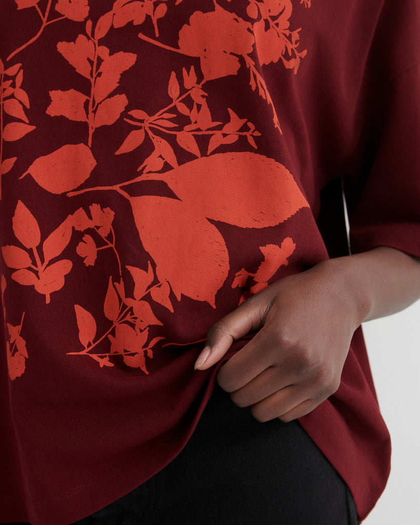 Stencil Tee - Maroon