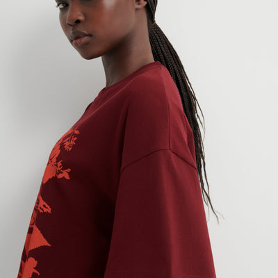 Stencil Tee - Maroon