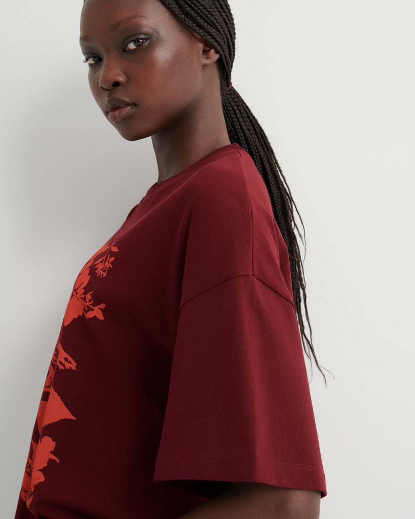 Stencil Tee - Maroon