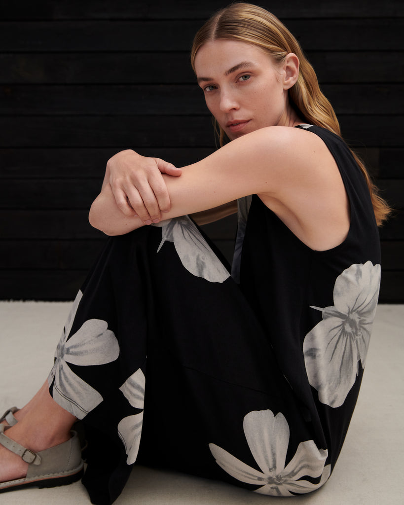 Tank Swing Dress - Monochrome Floral