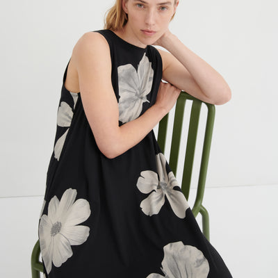 Tank Swing Dress - Monochrome Floral