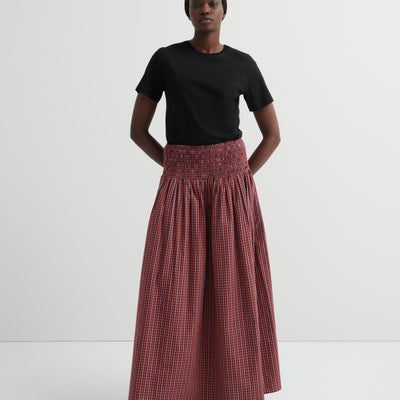 Weaver Skirt - Maroon Check
