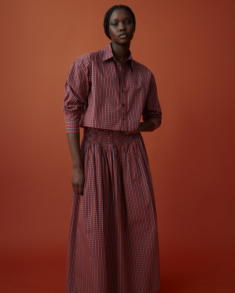 Weaver Skirt - Maroon Check