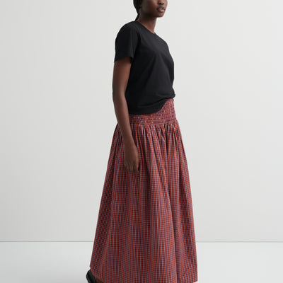 Weaver Skirt - Maroon Check