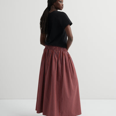 Weaver Skirt - Maroon Check