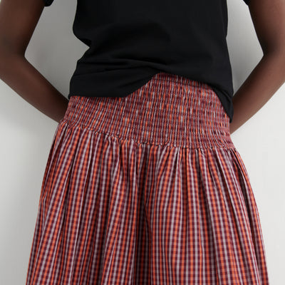Weaver Skirt - Maroon Check