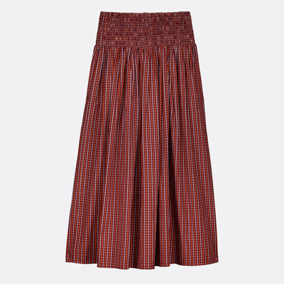 Weaver Skirt - Maroon Check