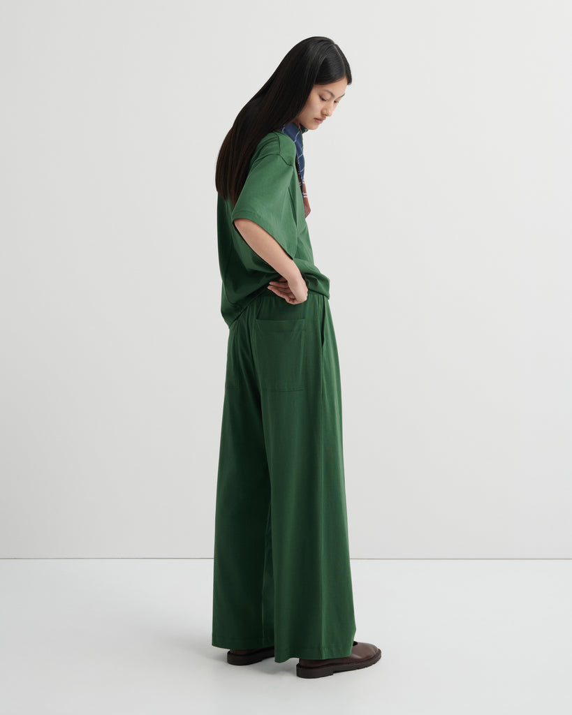 Wide Leg Pants - Forest