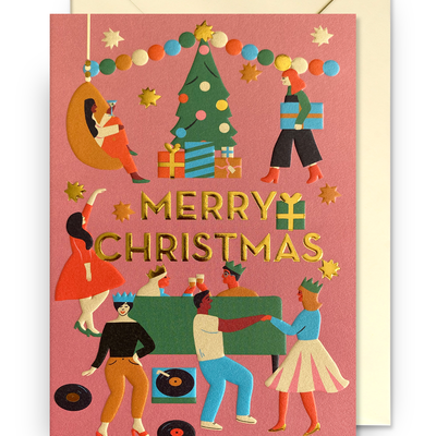 Card - Retro Party Holiday