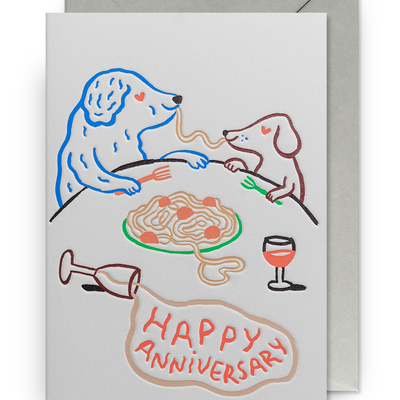 Card - Dog Spaghetti Anniversary