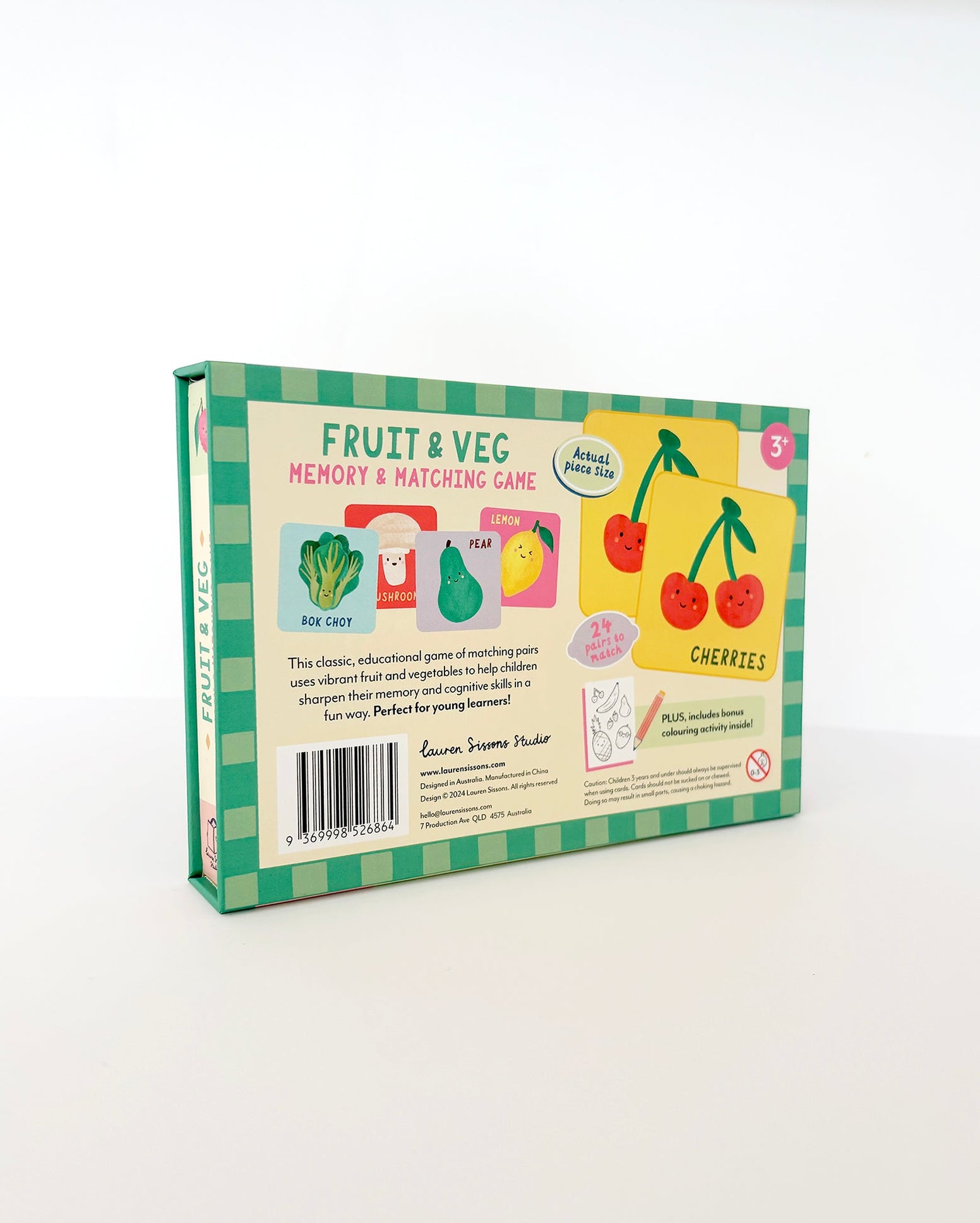 Lauren Sissons | Fruit & Veg Memory & Matching Game | Shop NZ – PAPER PLANE