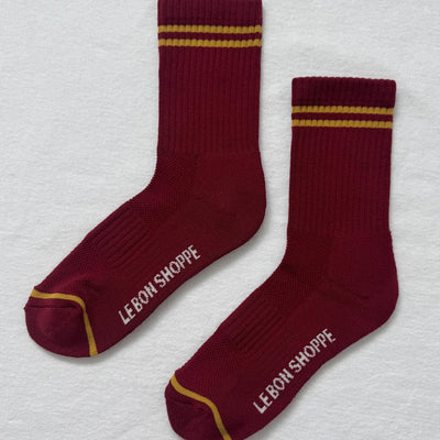 Boyfriend Socks - Cardinal
