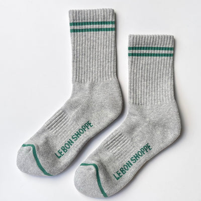 Boyfriend Socks - Light Grey