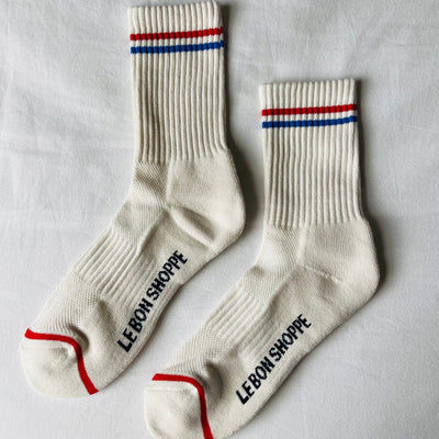 Boyfriend Socks - Milk
