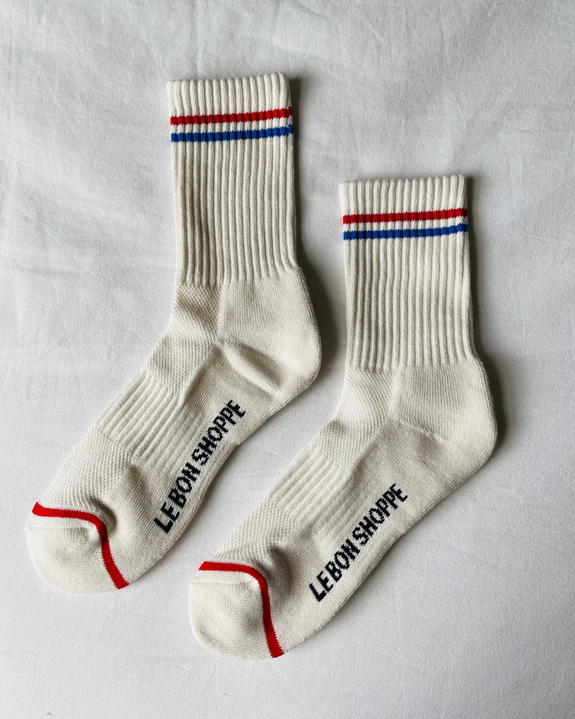 Boyfriend Socks - Milk
