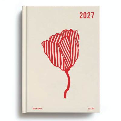 2027 Daily Diary - Red Bloom