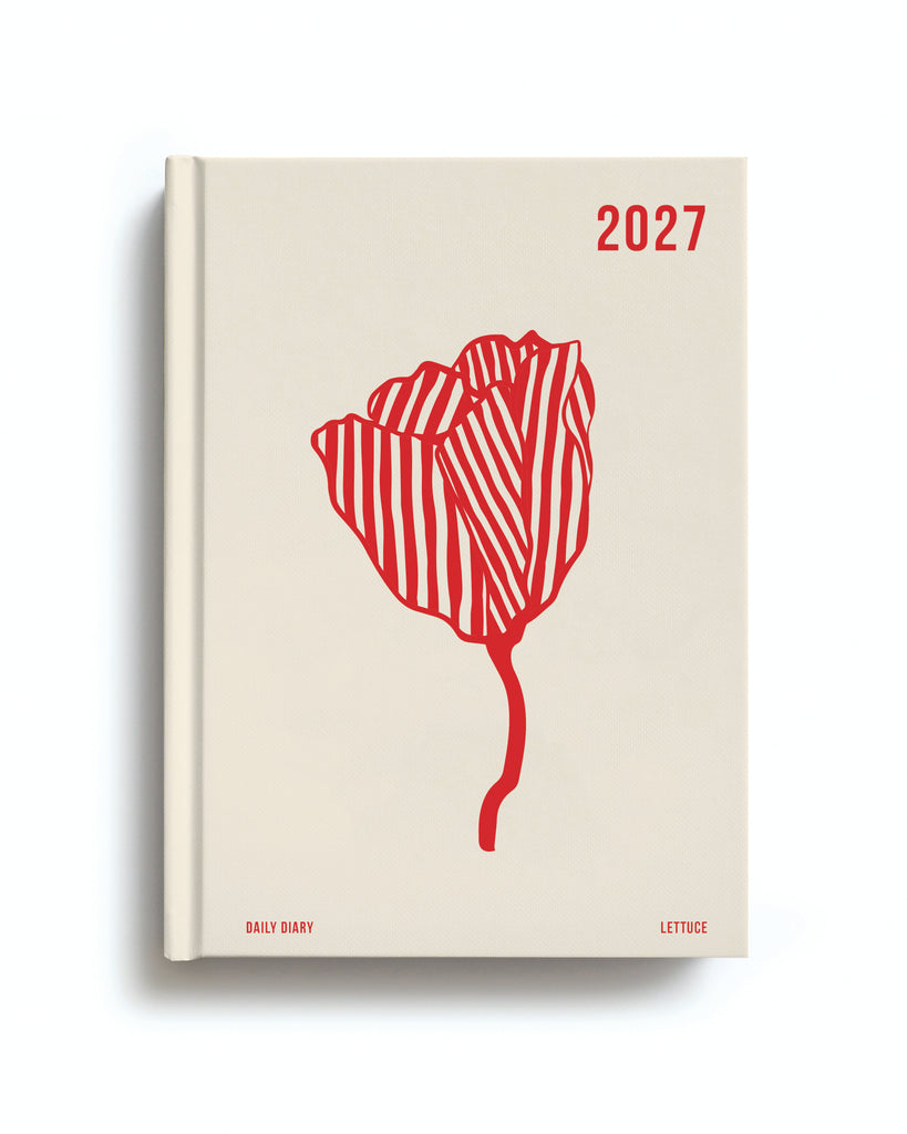 2027 Daily Diary - Red Bloom